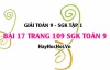 Giải bài 17 trang 109 SGK Toán 9 tập 1